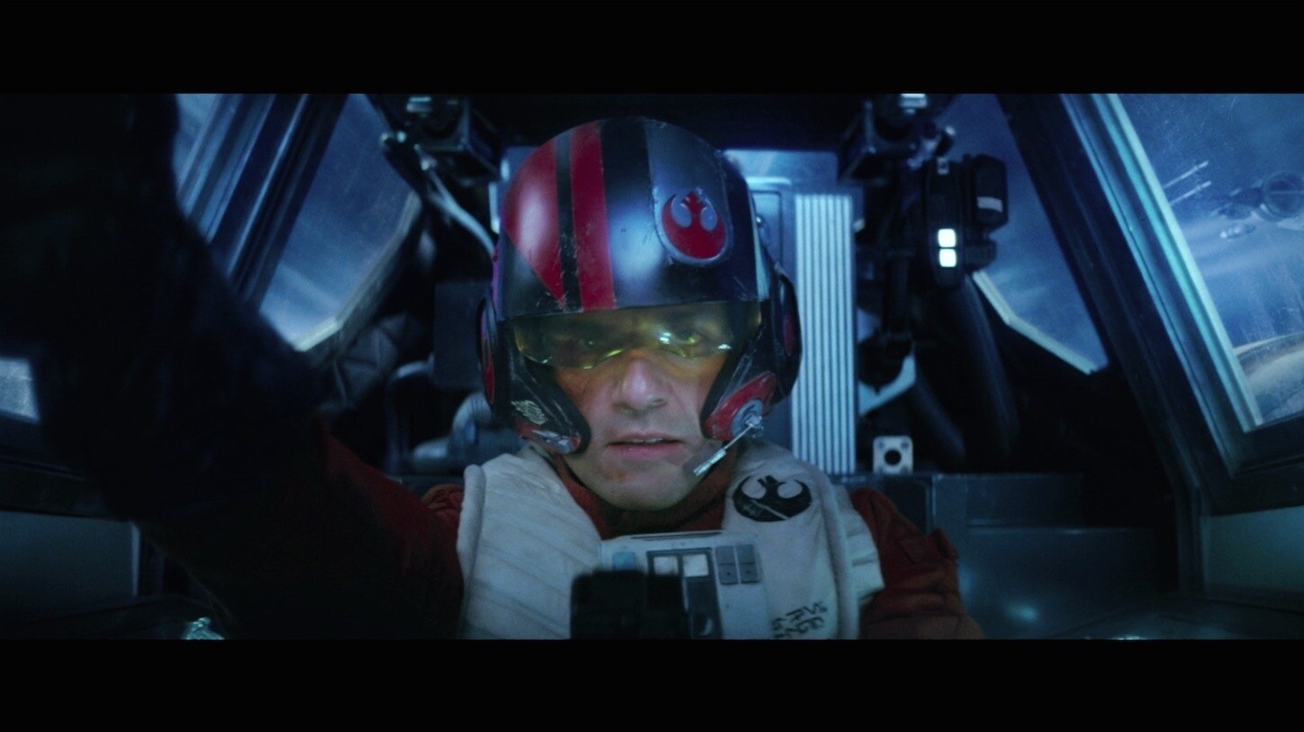 Poe took the controls of Black One, his Resistance X-wing, and led the starfighter attack under t...