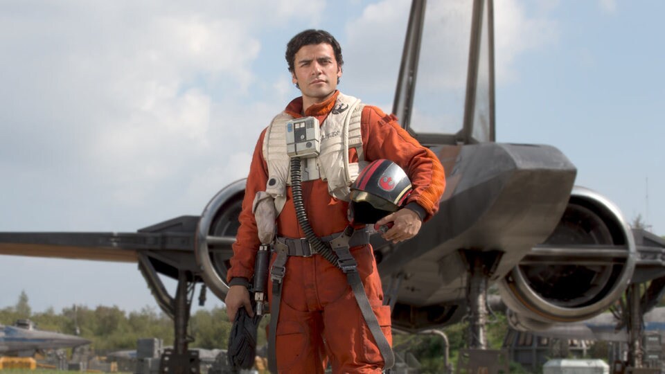 Poe Dameron from Star War getting ready for take off