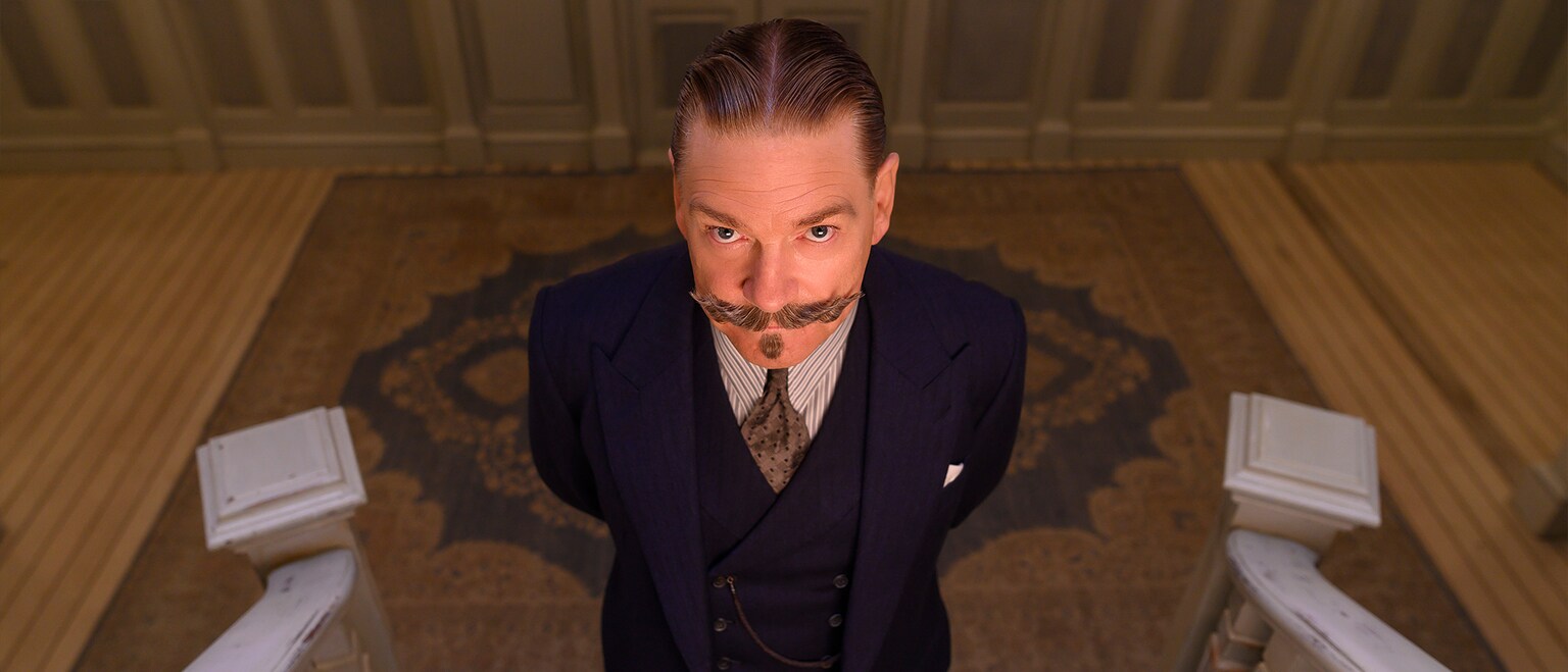 Kenneth Branagh as the detective Hercule Poirot in the 20th Century Studios movie, "Death on the Nile".