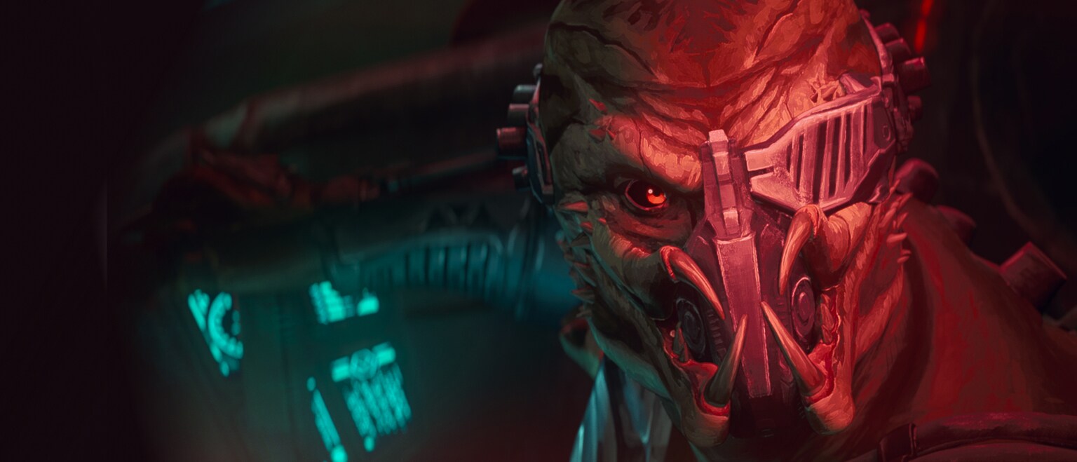 Illustrated image of a predator from the 20th Century Studios Original Animated Action-Adventure Film, "Predator: Killer of Killers."