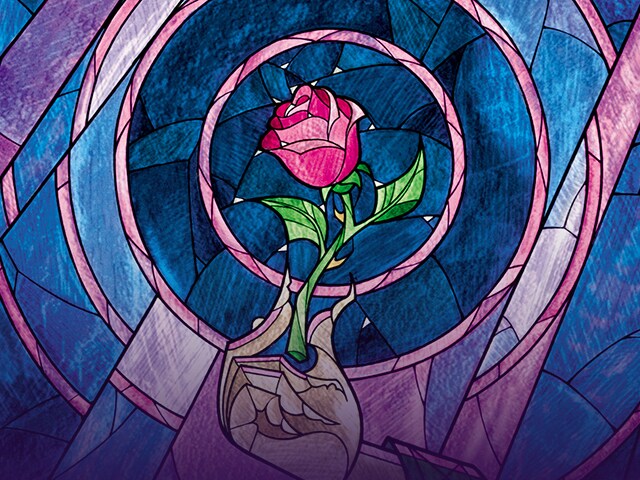 beauty and the beast rose drawings