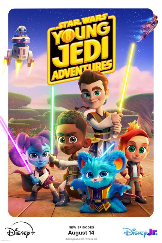 Star Wars: Young Jedi Adventures | Disney+ | New episodes August 14 | Disney Jr. | movie poster