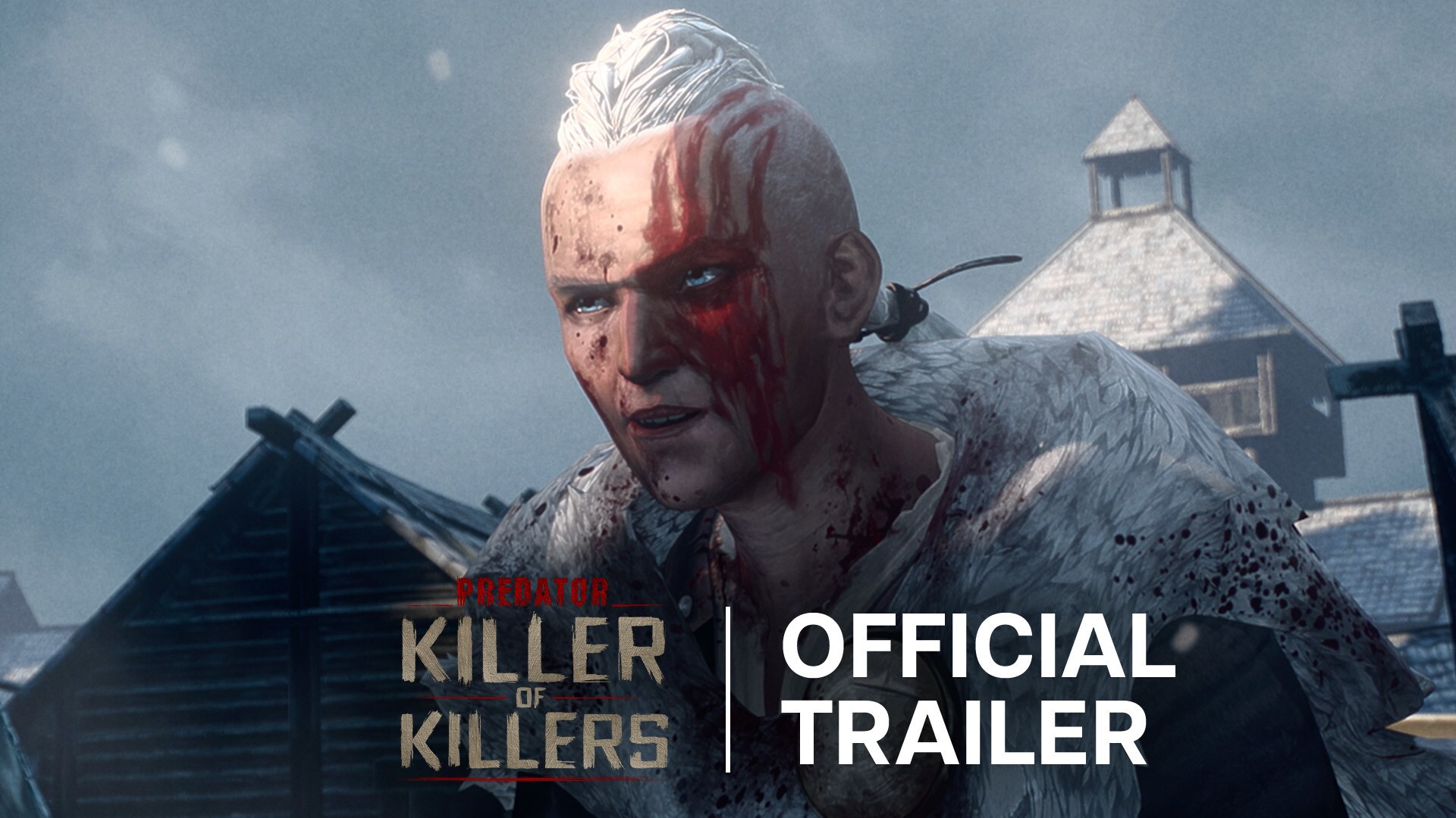 Image of a figure with their face painted staring into the distance. | Predator: Killer of Killers | Official Trailer