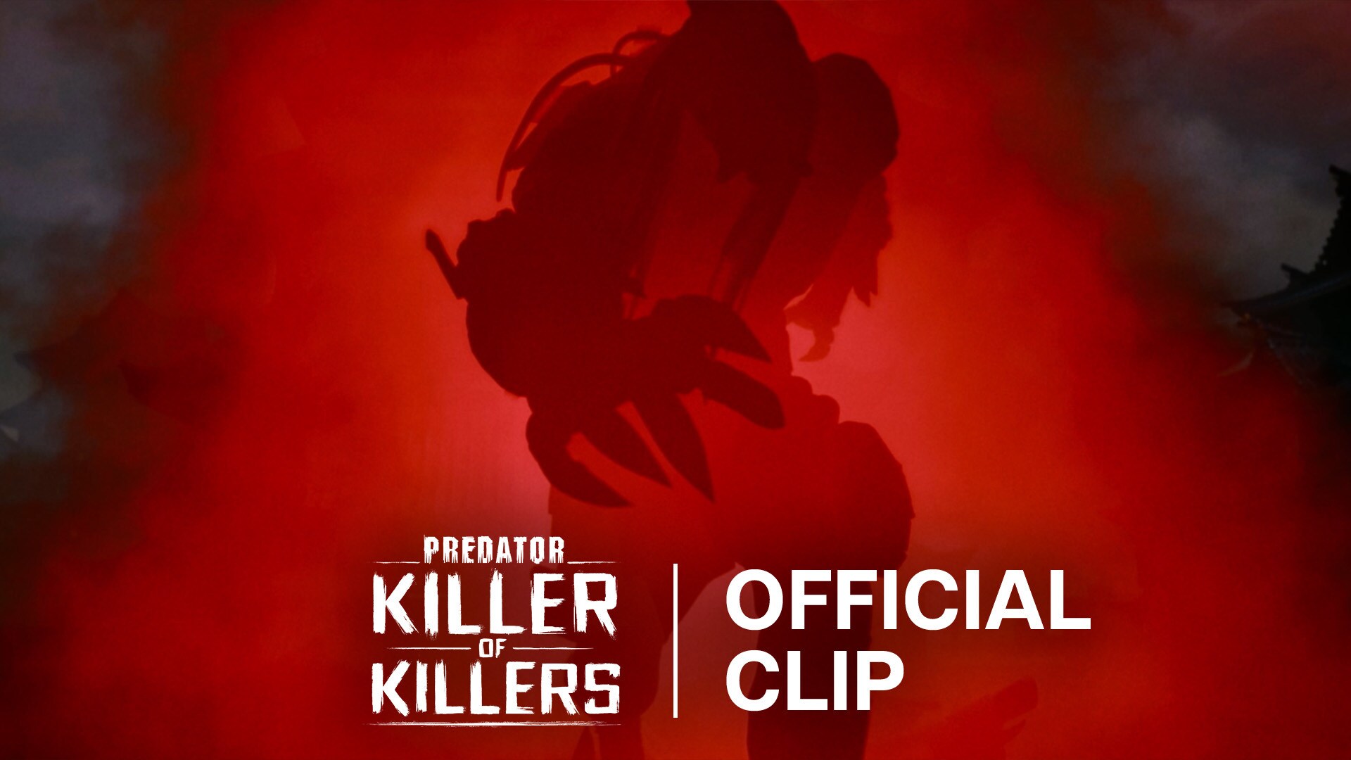 Illustrated image of the shadow of a creature. | Predator: Killer of Killers | Official clip