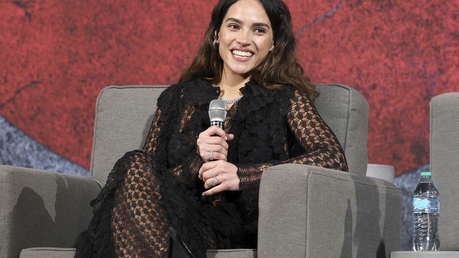 Adria Arjona speaks onstage during the Andor Season 2 Special Celebration Launch Event Q&A.