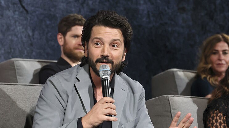 Diego Luna speaks onstage during the Andor Season 2 Special Celebration Launch Event Q&A.