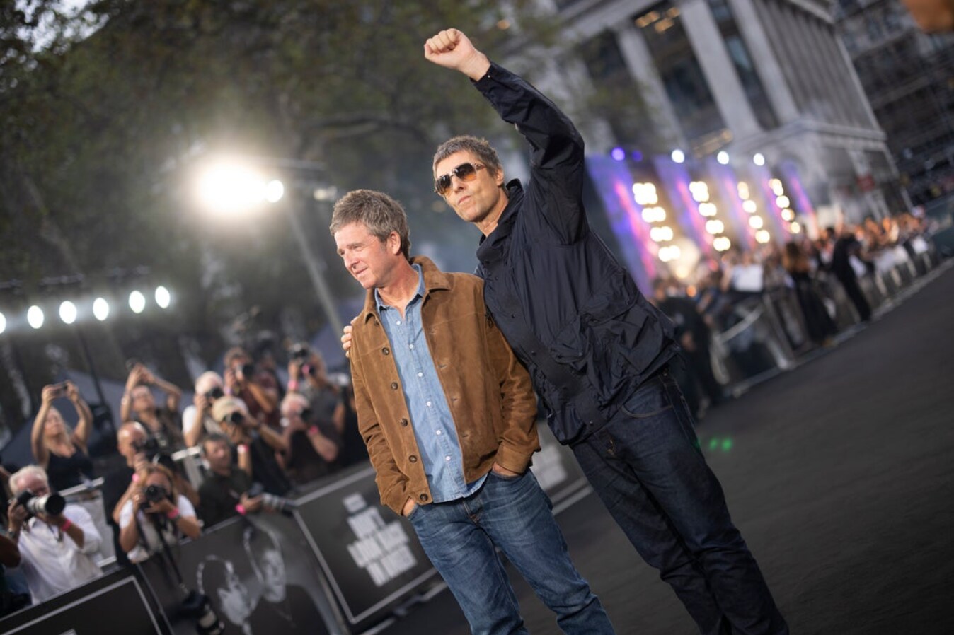Noel and Liam Gallagher at the U.K. Premiere
