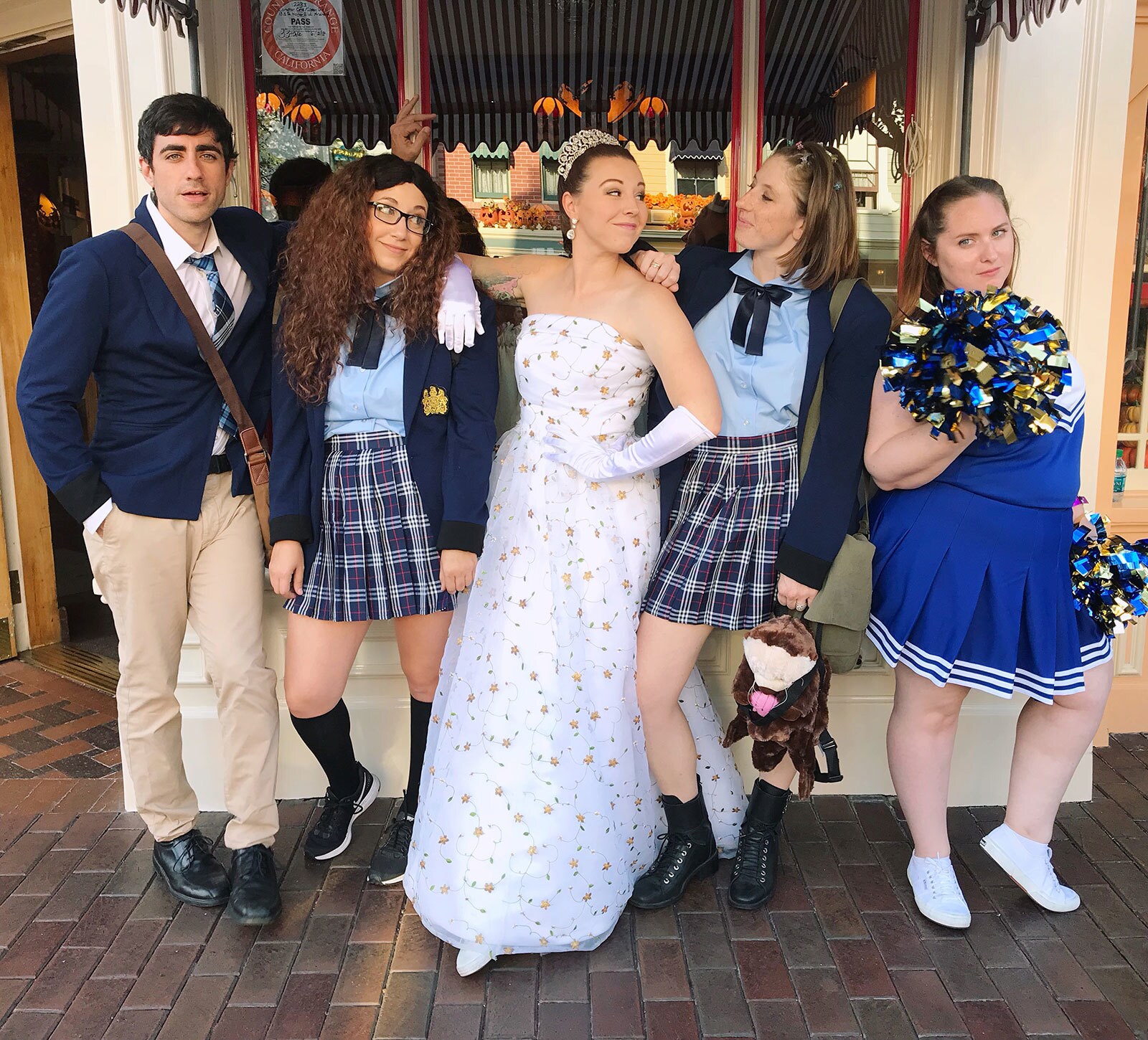 Princess of Genovia and friends dressed up as Princess Diaries characters