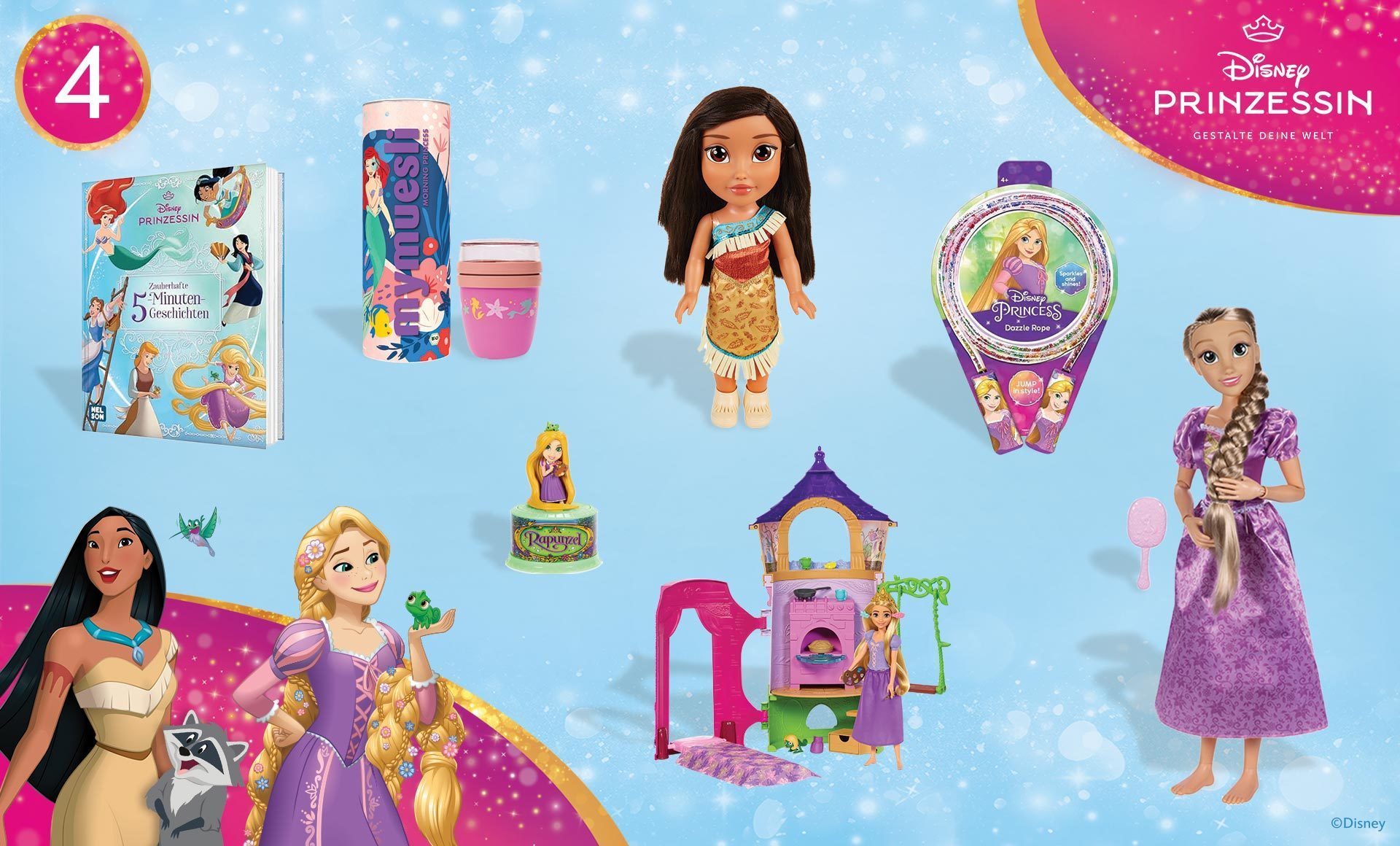 Rapunzel und Pocahontas Produkten