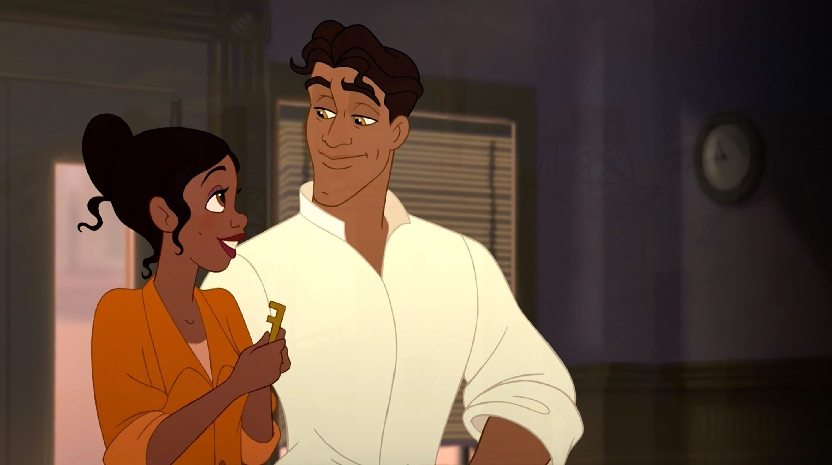 Prince Naveen and Princess Tiana in "The Princess and he Frog"