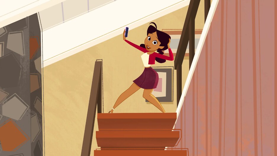 Penny Proud Strikes a Selfie Pose in The Proud Family: Louder and Prouder