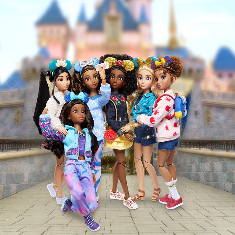 Image of six Disney ily 4EVER fashion dolls.