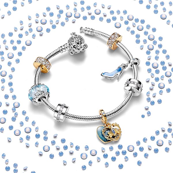 Image of Disney x Pandora Disney Princess Collection charm bracelet.