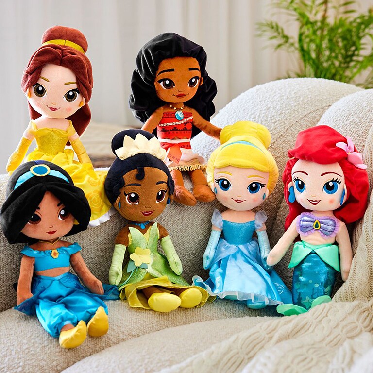 Photo of Disney Princess Plush Dolls (Belle, Moana, Jasmine, Tiana, Cinderella, and Ariel)