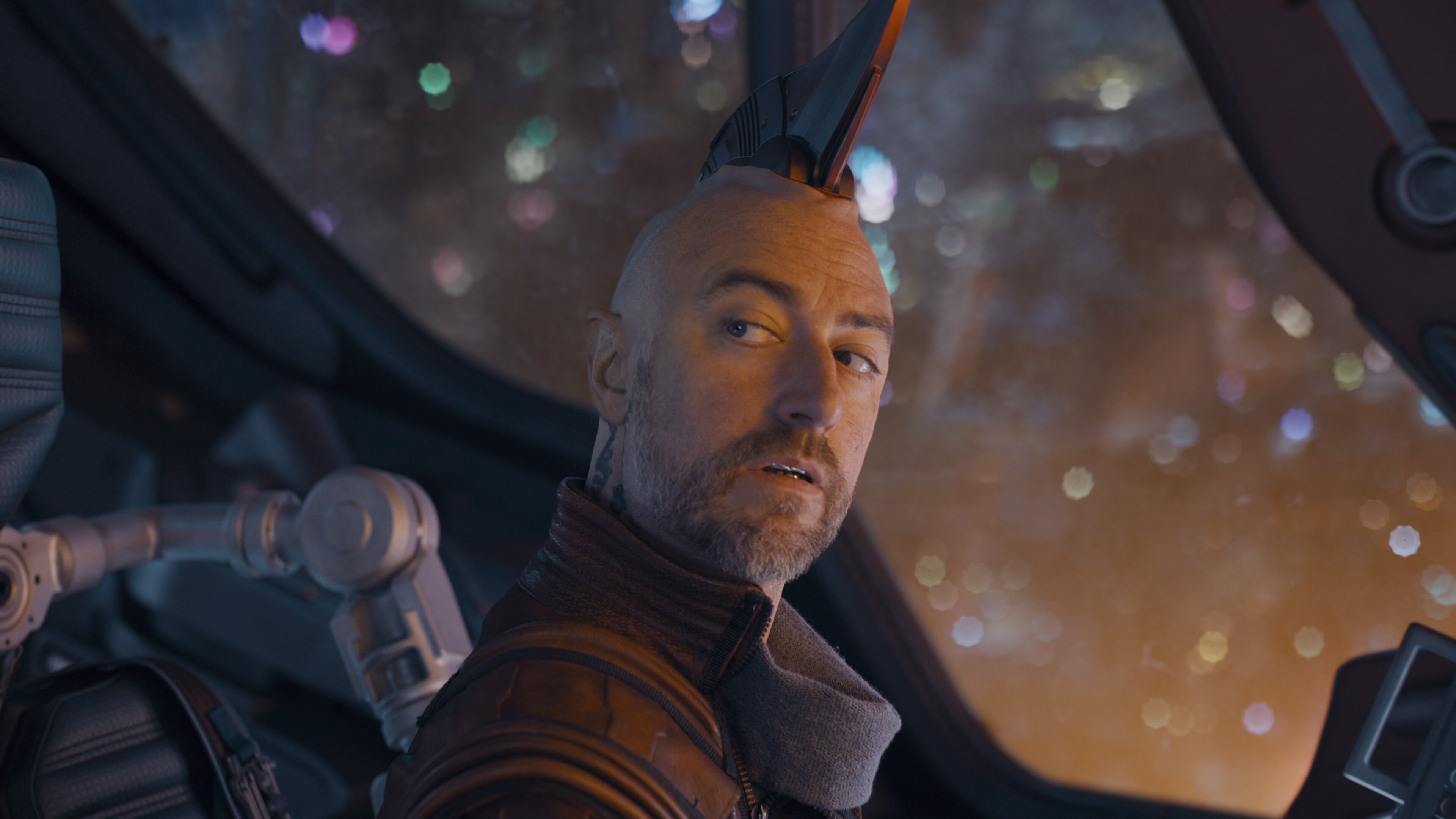 Sean Gunn as Kraglin in Marvel Studios' The Guardians of the Galaxy: Holiday Special, exclusively on Disney+. Photo by Jessica Miglio. © 2022 MARVEL.