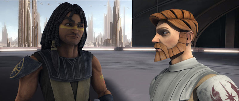 Quinlan Vos and Obi-Wan Kenobi on Coruscant during The Clone Wars