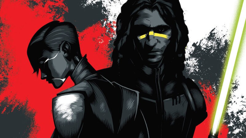Quinlan Vos and Asajj Ventress as seen on the cover of "Star Wars: Dark Disciple"