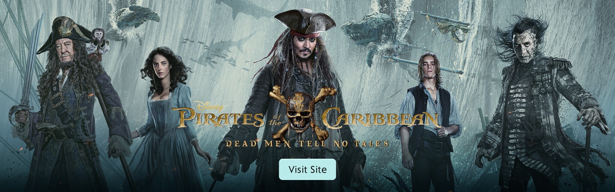 Visit the Pirates of the Caribbean: Dead Men Tell No Tales site