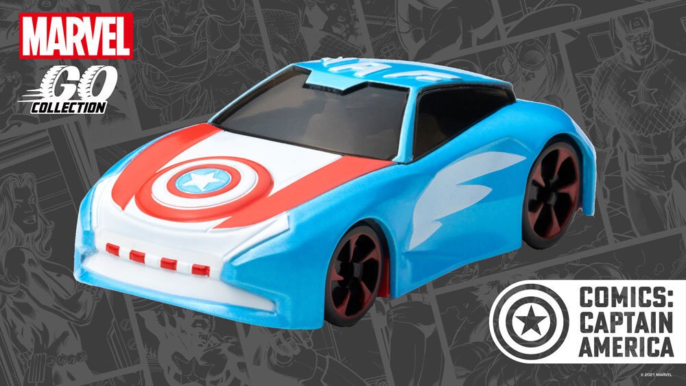 Captain America Comic Racing Car - MARVEL GO Collection