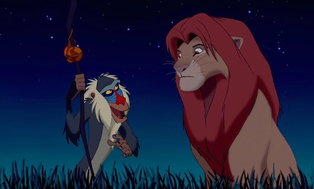 lion king simba rafiki