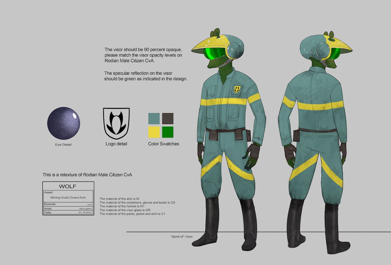 Mining guild guard full character illustration by Chris Glenn. 