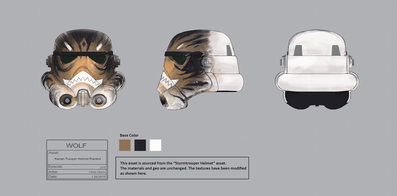 Kanan painted trooper helmet illustration by Chris Glenn. 