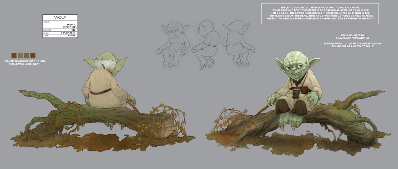 Yoda character illustration by Kilian Plunkett. 