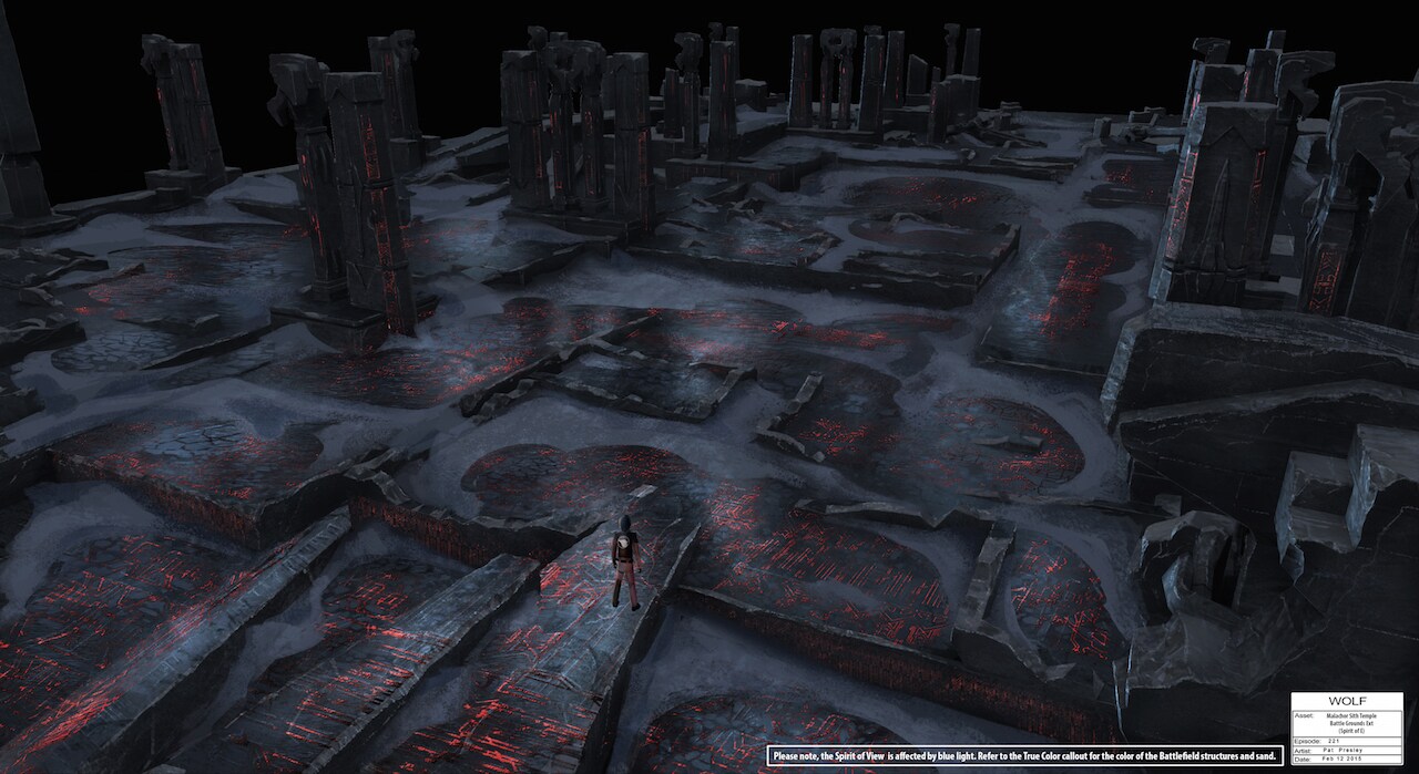 Malachor Sith temple battle grounds illustration by Pat Presley. 