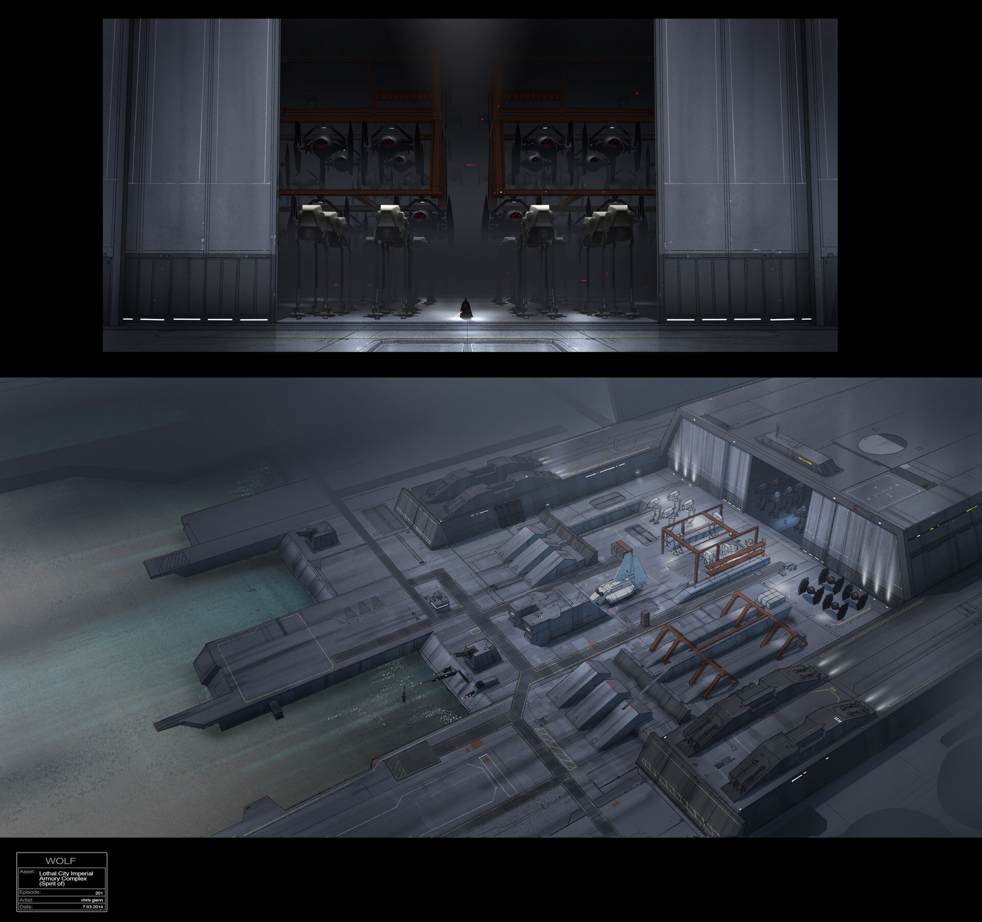 Lothal City Imperial Armory Complex illustration by Chris Glenn.