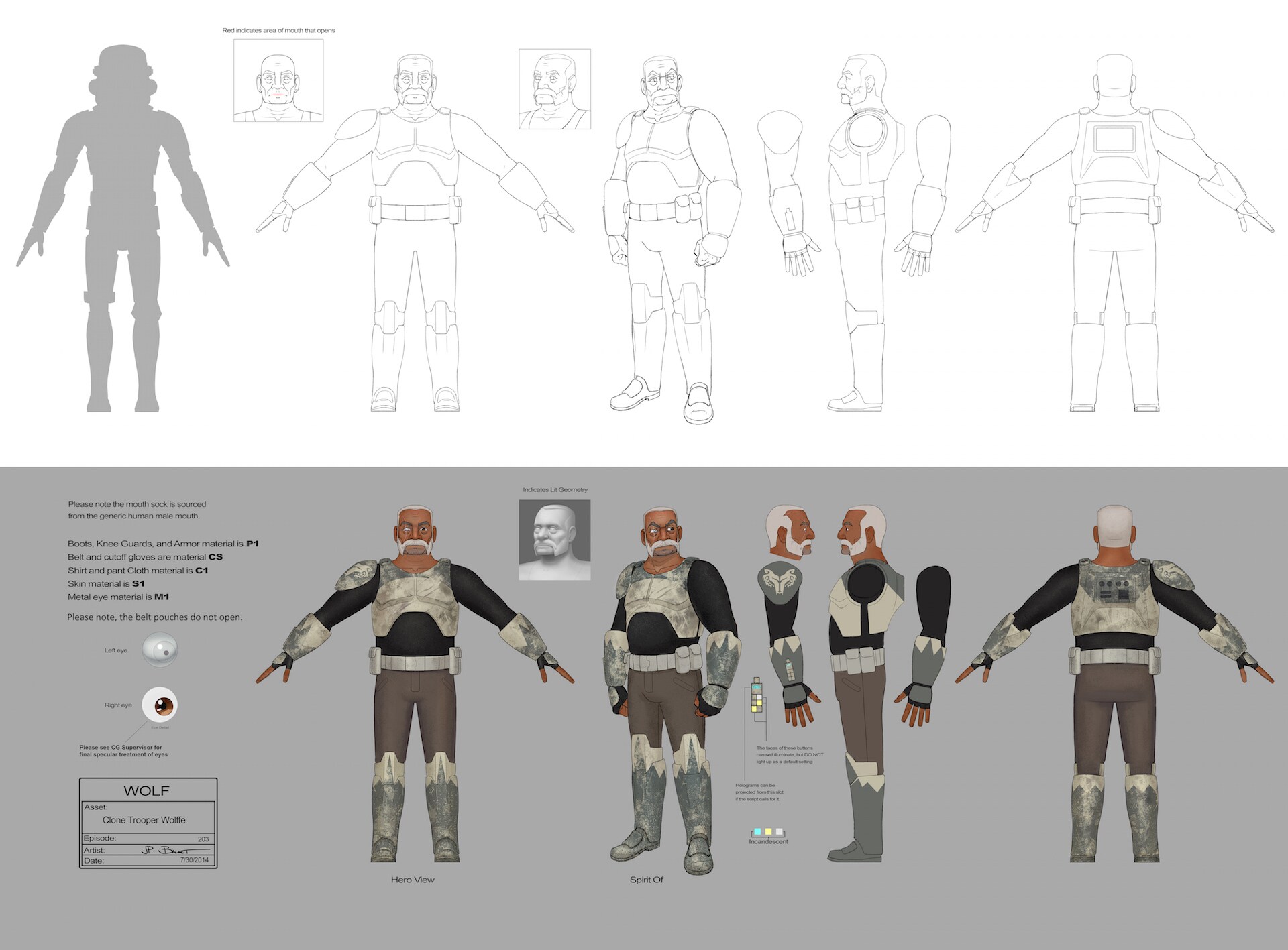 Clone Trooper Wolffe full character illustration by JP Balmet. 