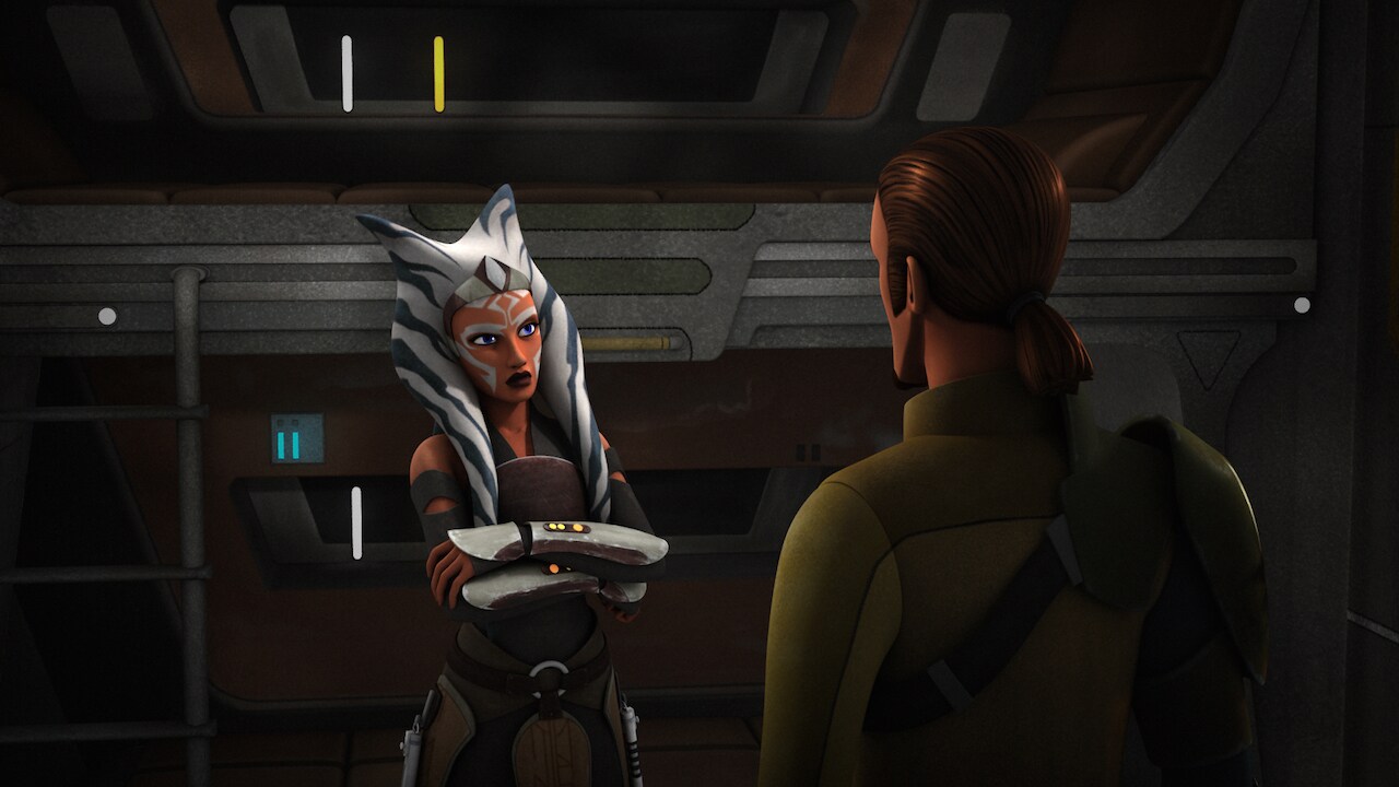 On Garel, Ahsoka comes to Kanan unexpectedly with “Jedi business.” She explains that she has been...