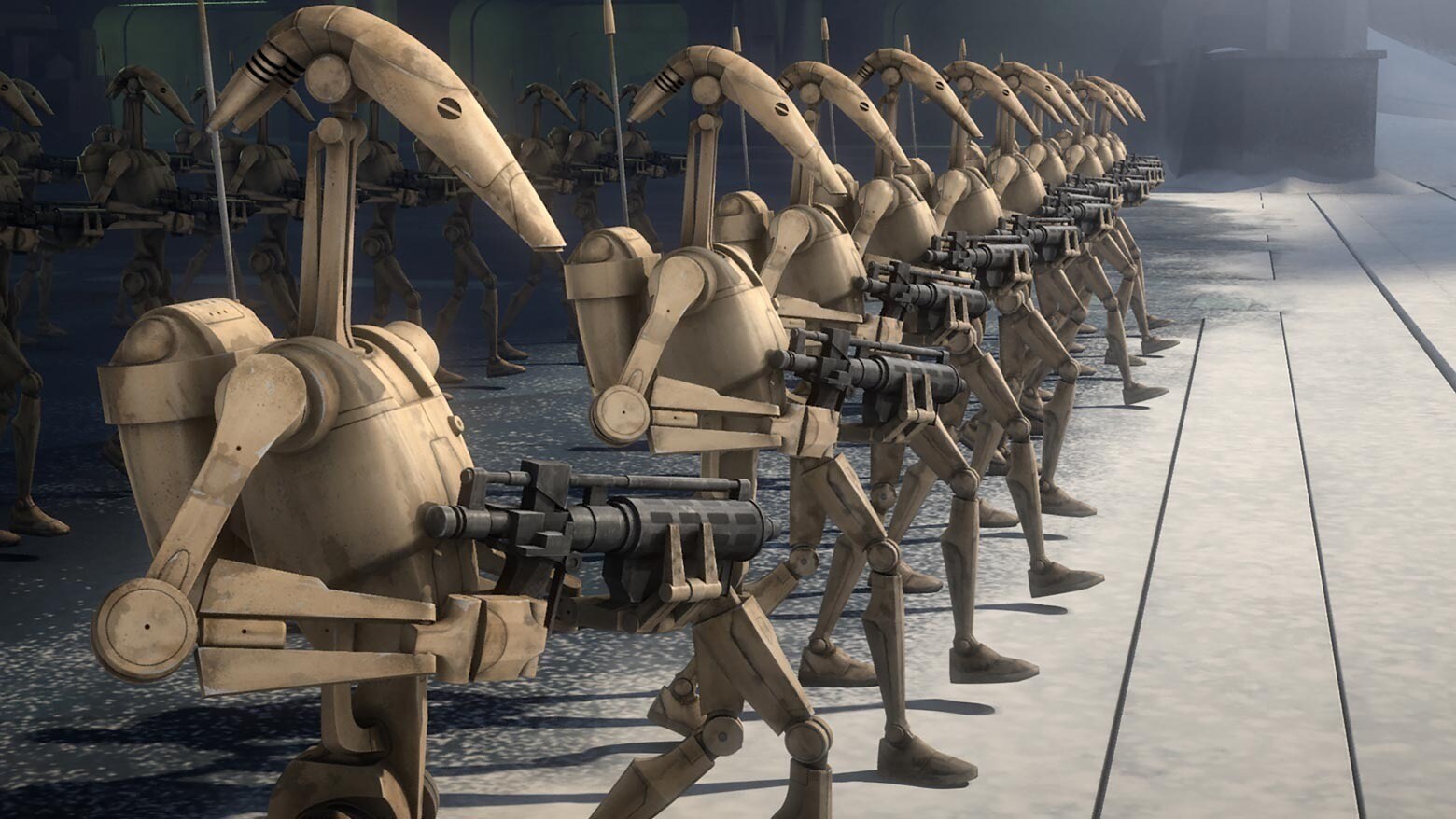 An army of old separatist battle droids