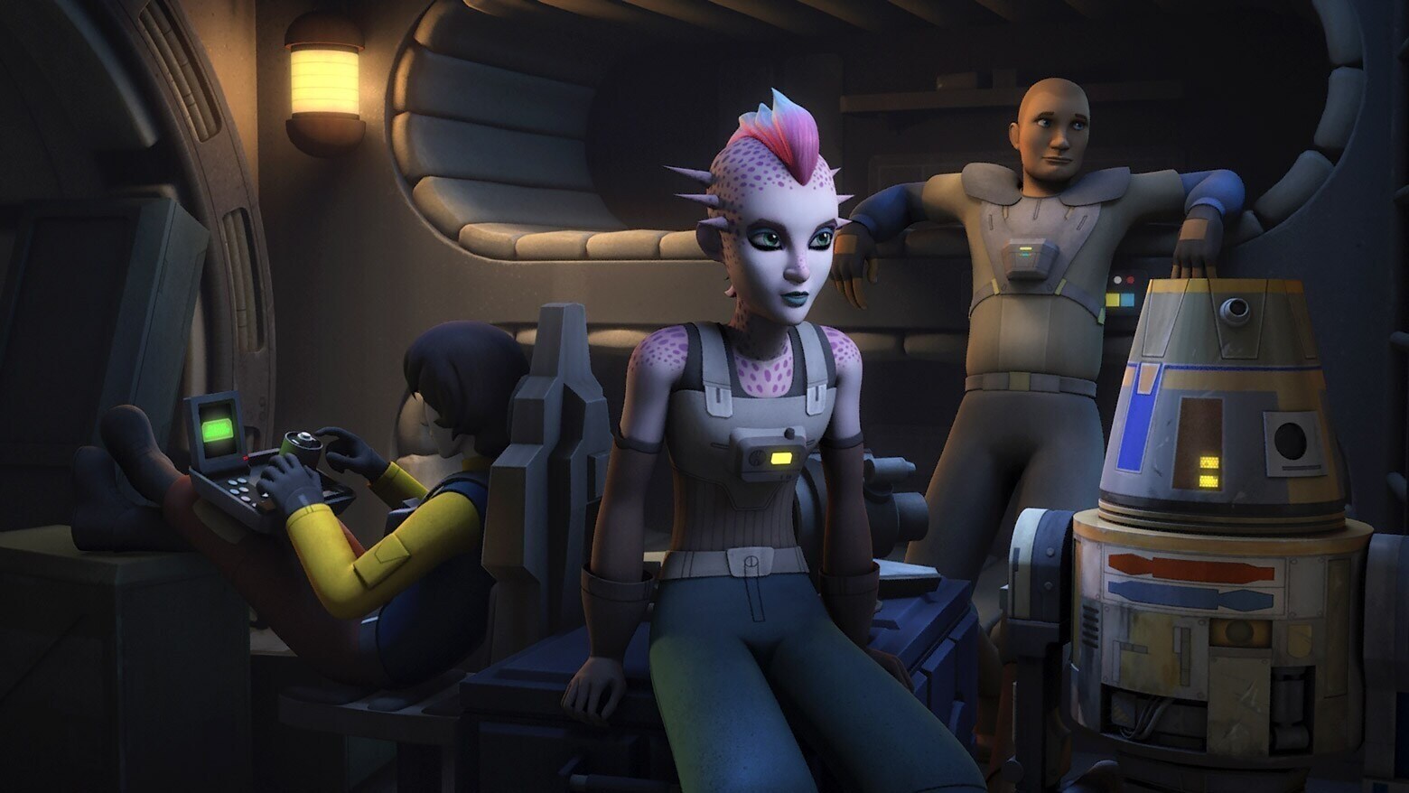 The Iron Squadron, a trio of young rebels, on the ship Sato's Hammer