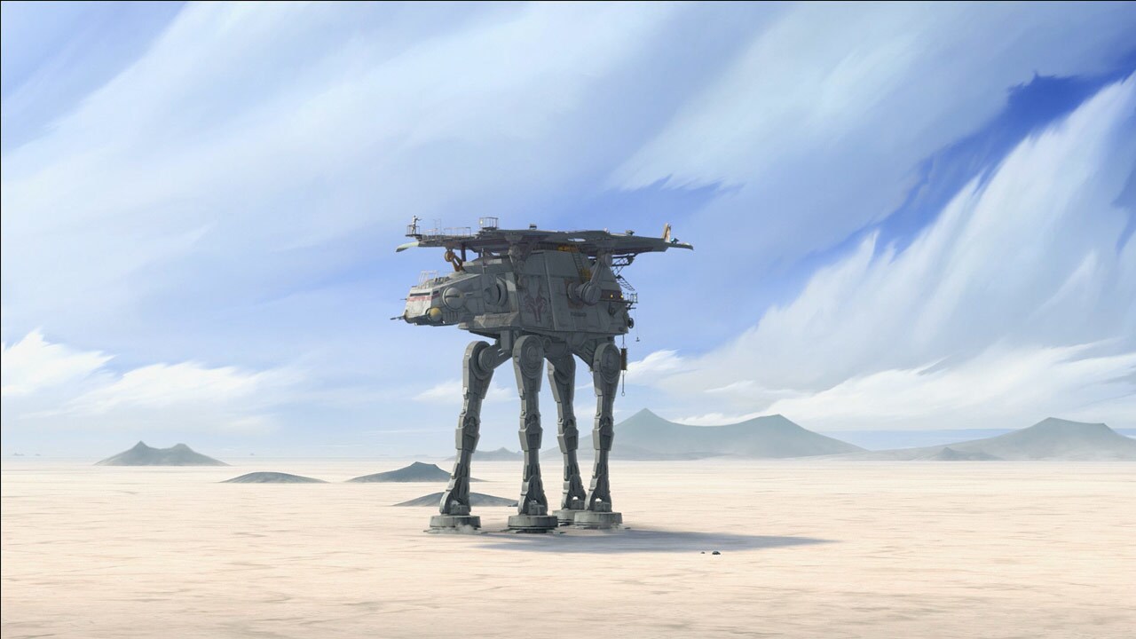 The clones on Seelos have gotten “a bigger boat” since Season Two, having replaced their AT-TE tr...