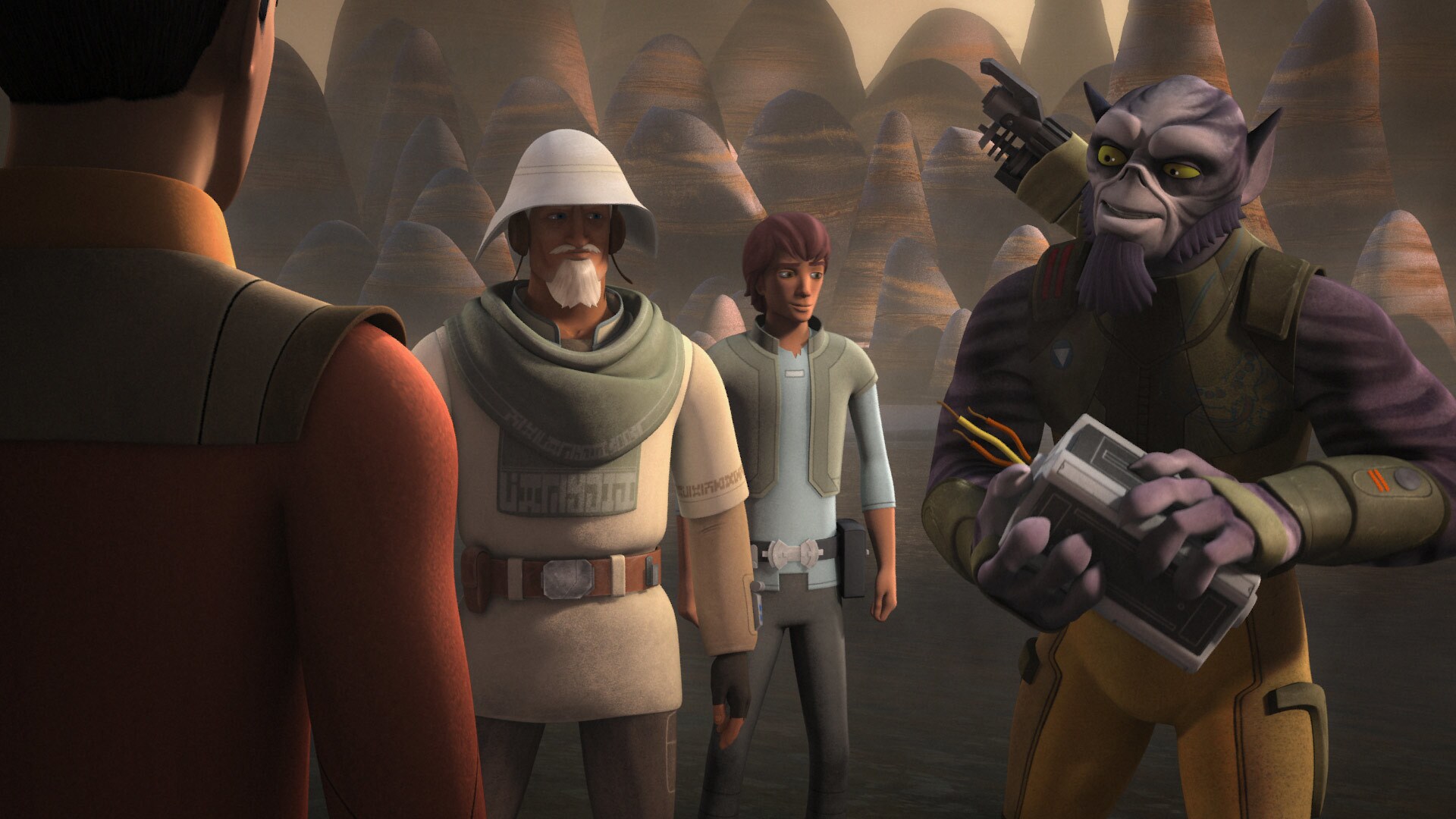 The crew, however, has both the flight recorder and hyperdrive, and Kanan believes Ezra's story: ...