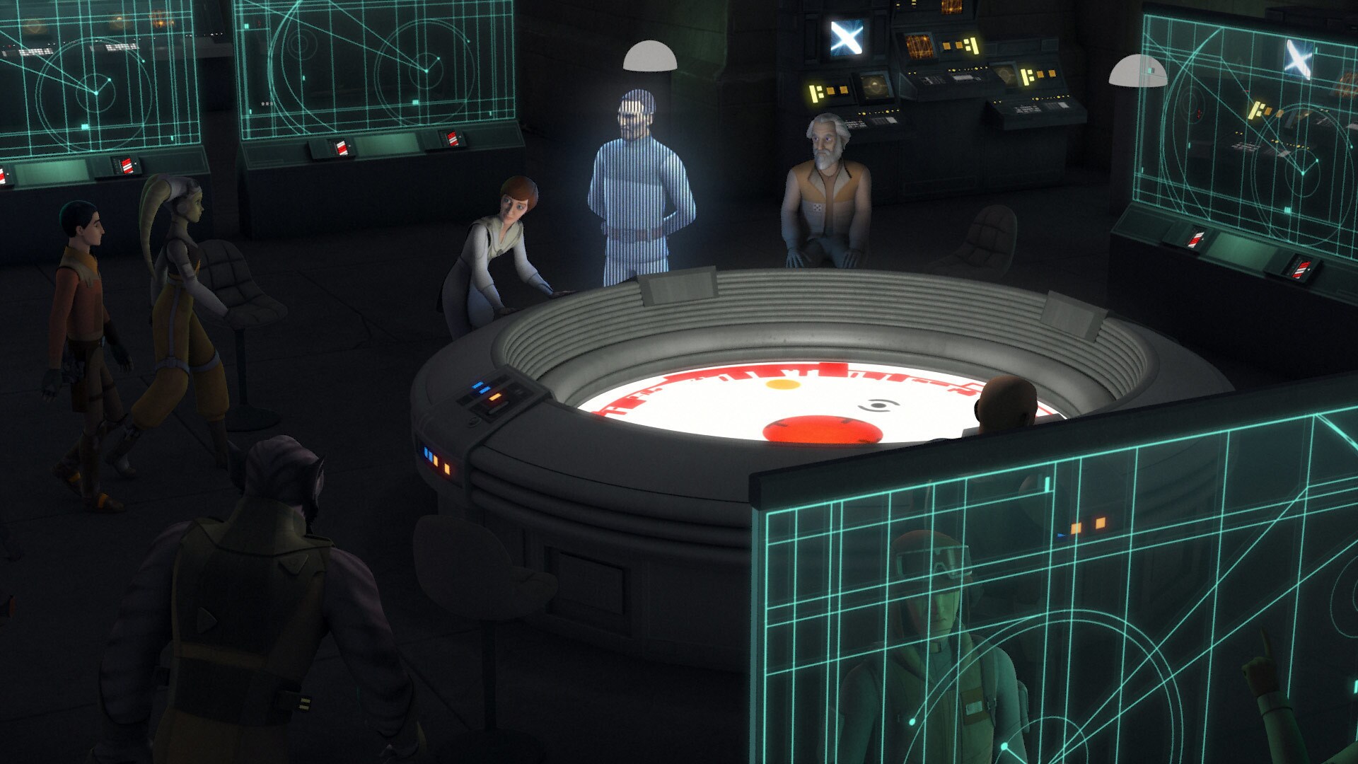 The Ghost crew joins Mon Mothma and other rebel leaders in the war room. Senator Organa confirms ...