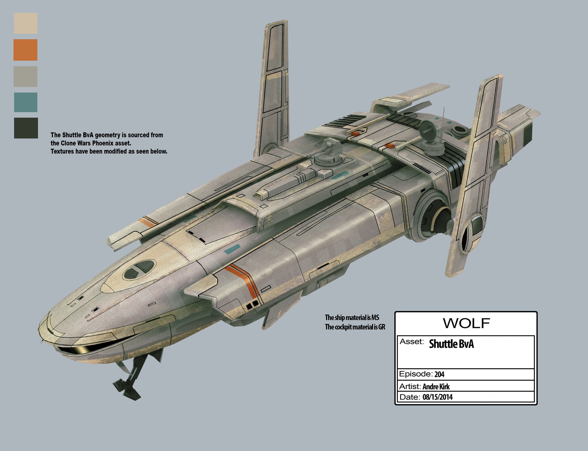 Shuttle B illustration by Andre Kirk.