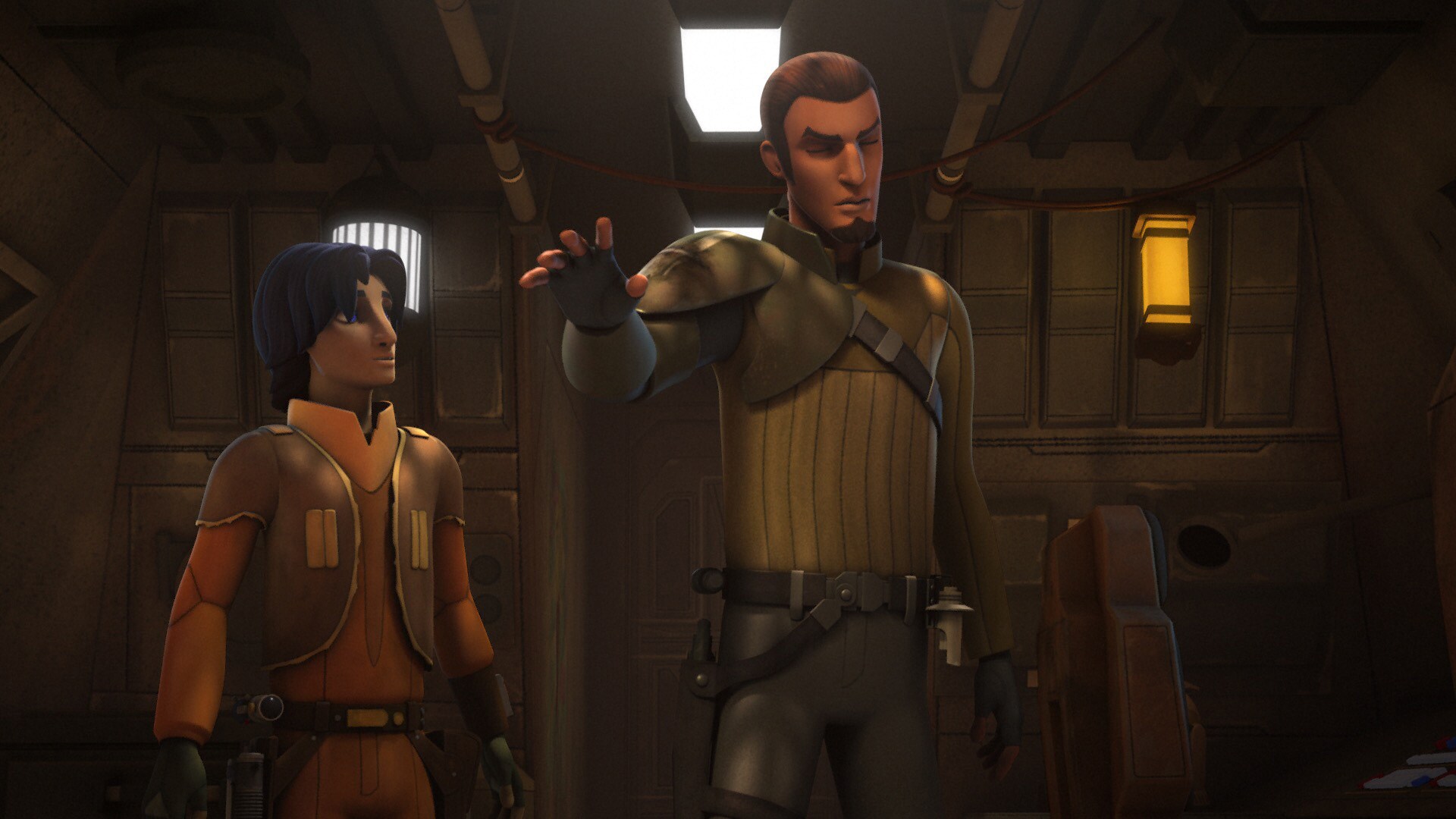 Kanan reaches out into the Force, using his attuned senses to see the walkers. He directs Rex and...