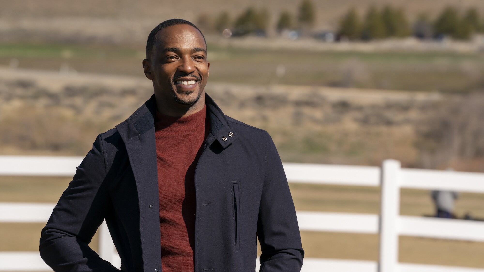 Anthony Mackie attends the Reno reveal as seen on Disney's RENNERVATIONS. (Disney/Katrina Marcinowski)
