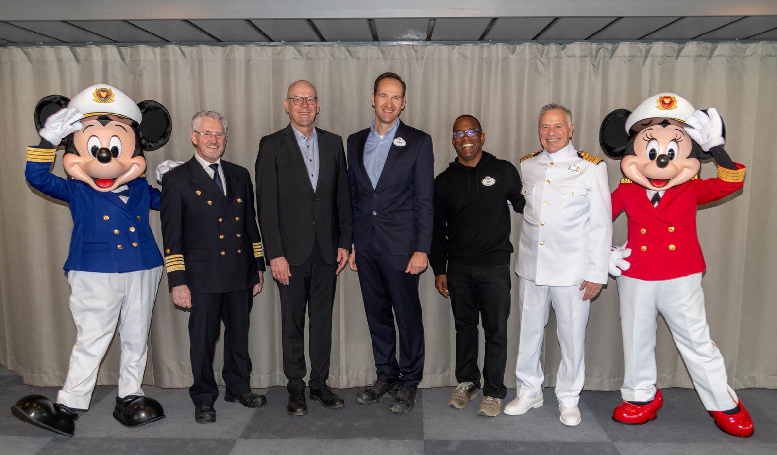 Celebrating the legal handover of the ship in Bremerhaven, Germany.
