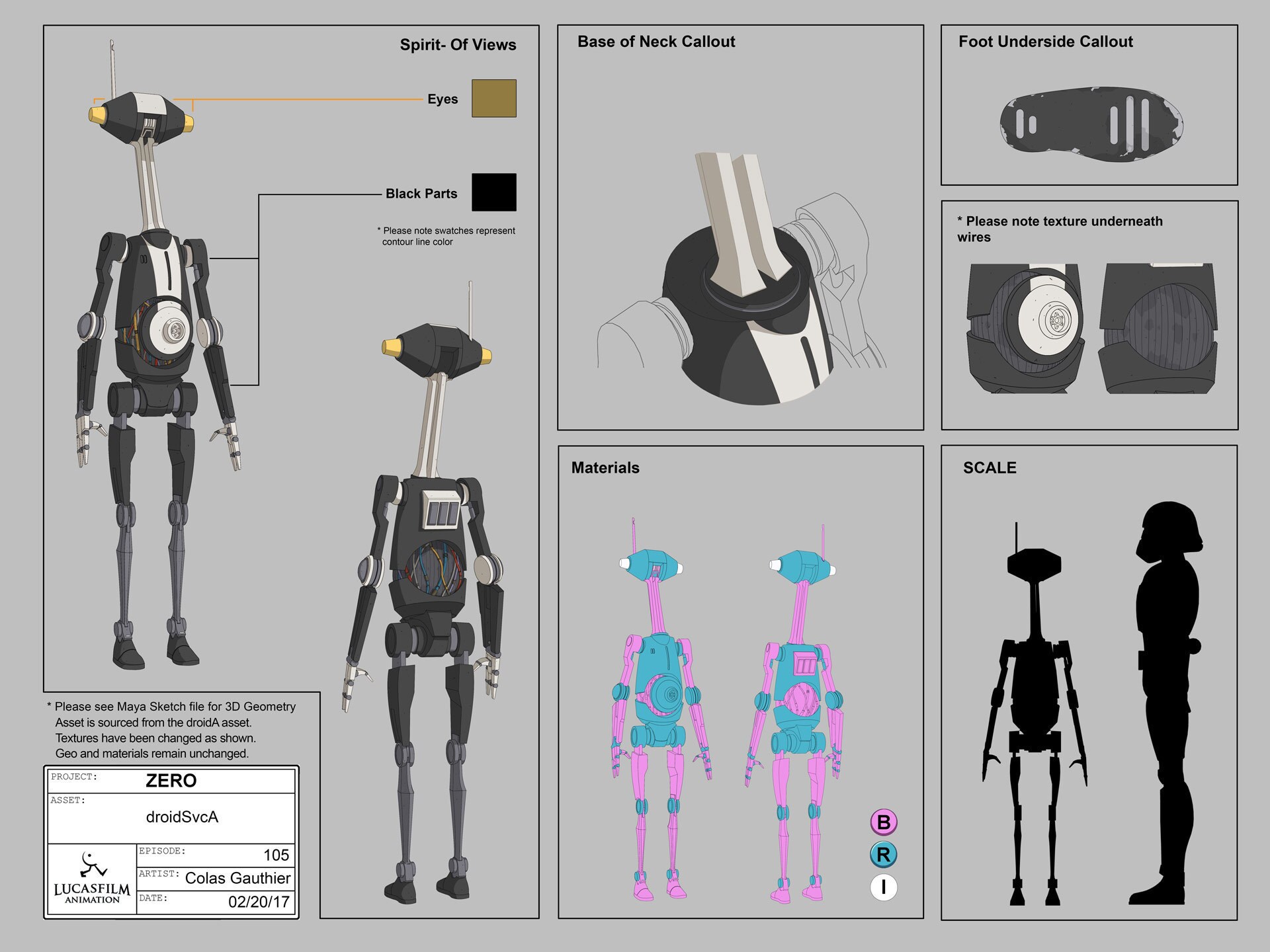 Service droid design by Colas Gauthier.
