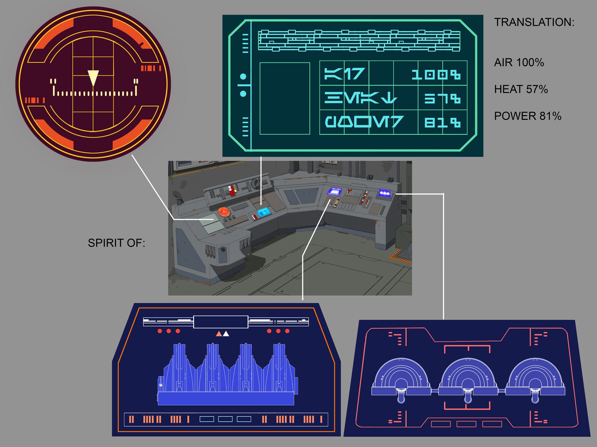 Base engine level screen details by Colas Gauthier.
