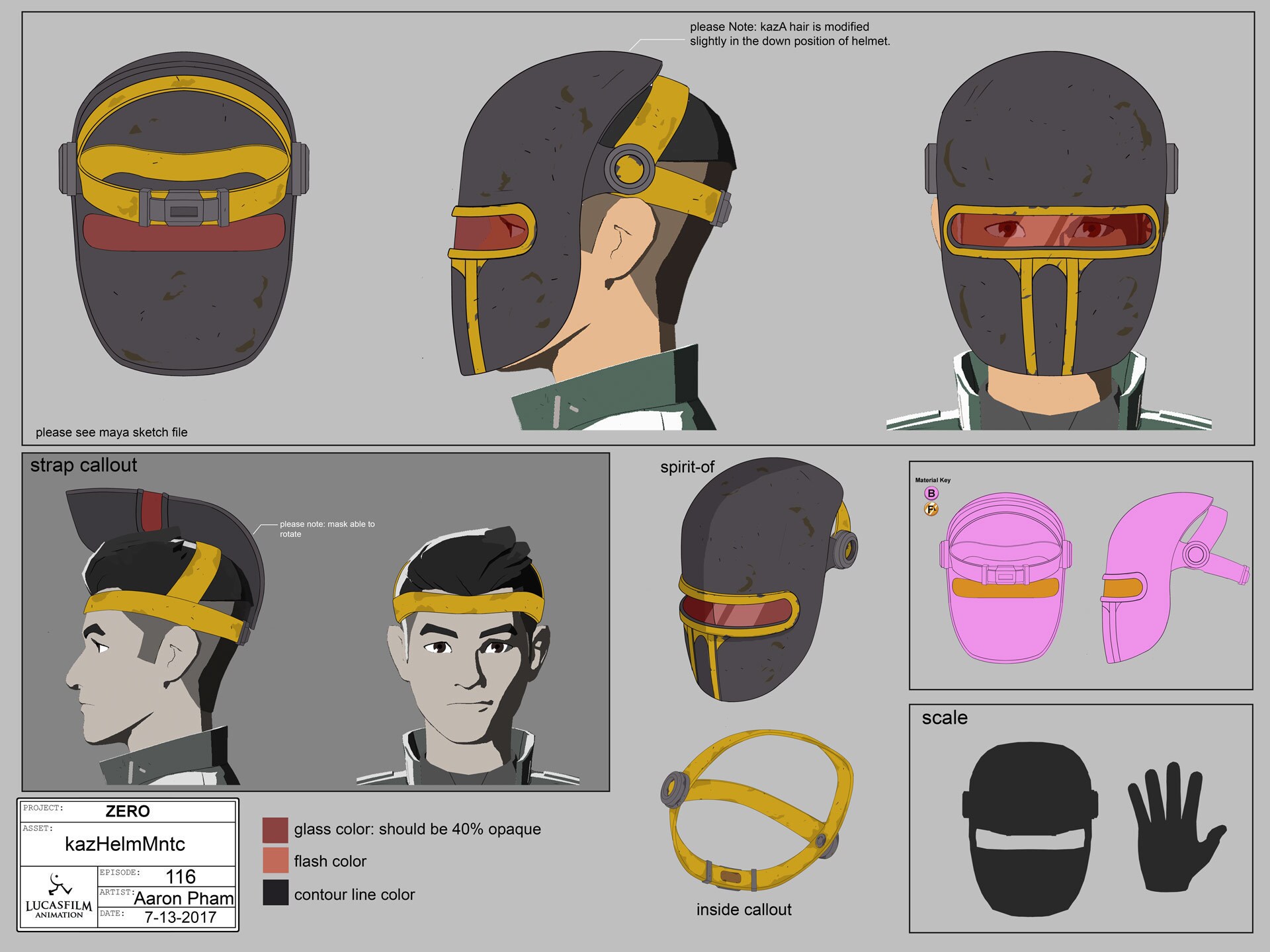 Kaz's helmet concept by Aaron Pham.