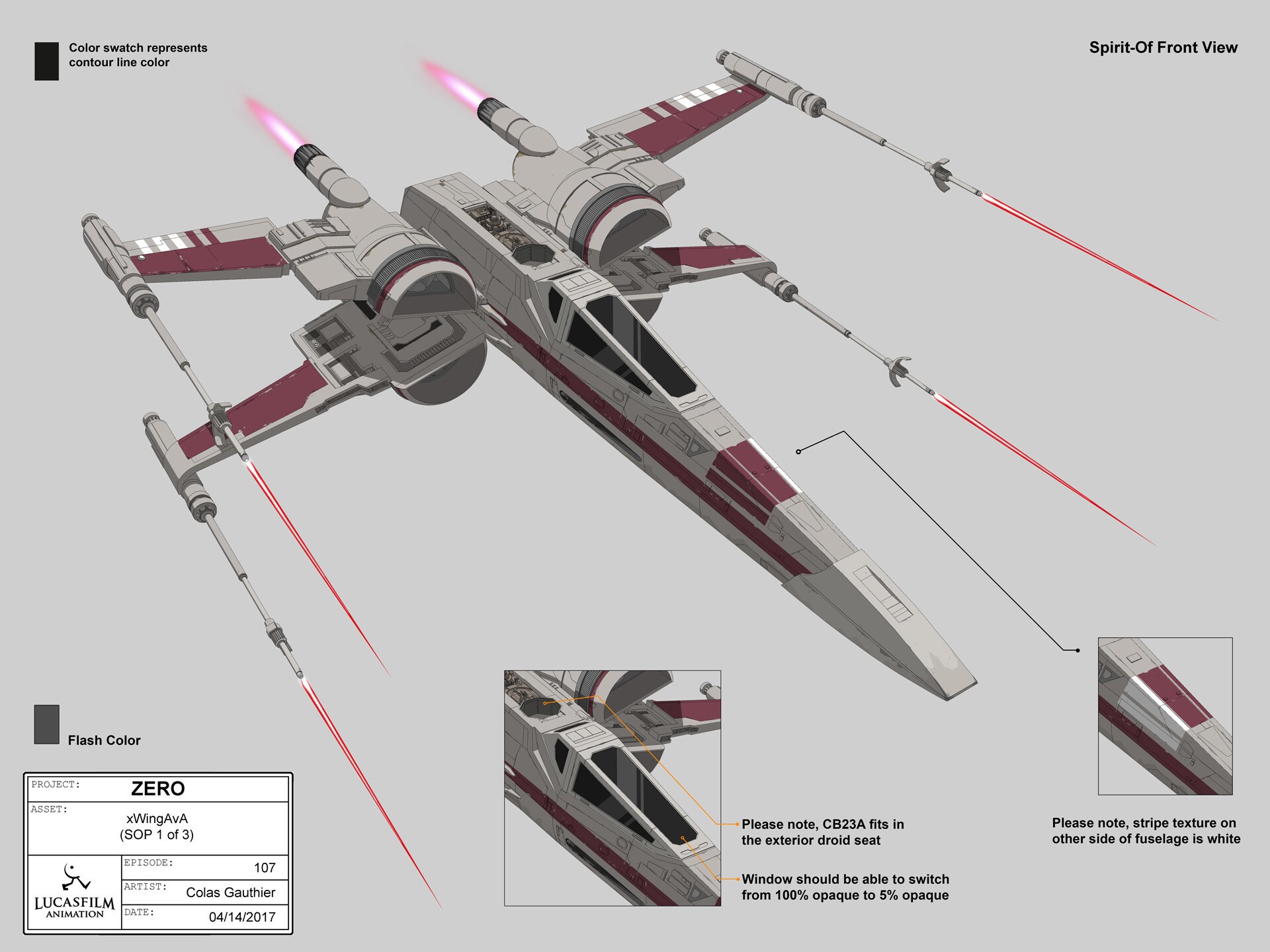 X-wing illustration by Colas Gauthier.