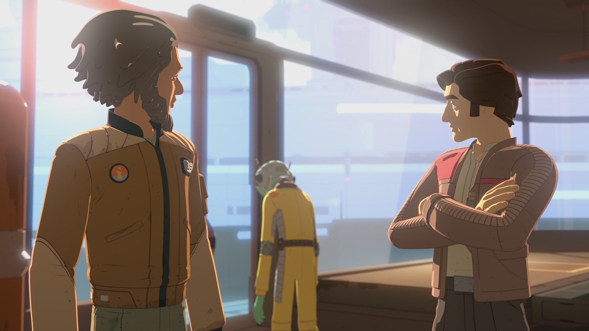 Yeager and Poe Dameron in Star Wars Resistance.