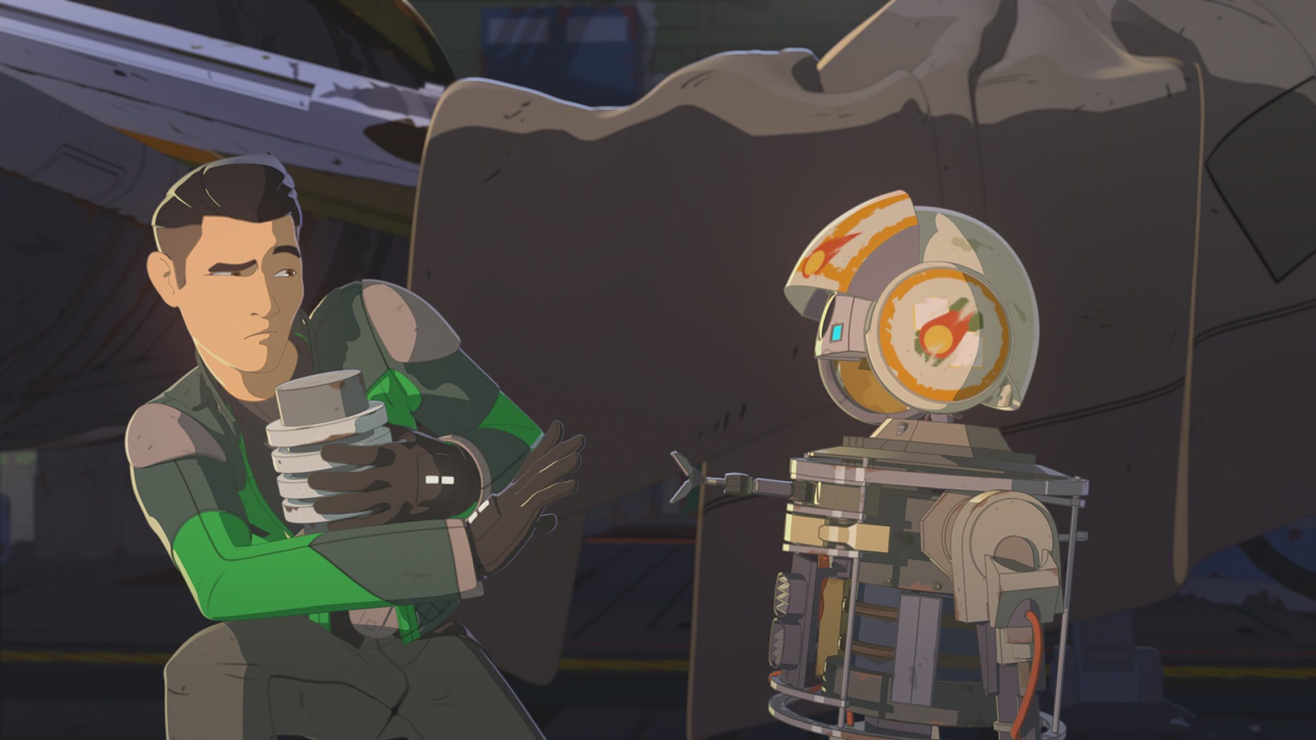 Kaz and Bucket in Star Wars Resistance.