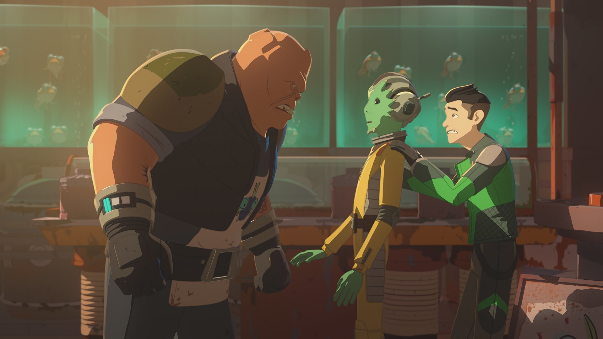 Neeku and Kaz run into trouble in Star Wars Resistance.