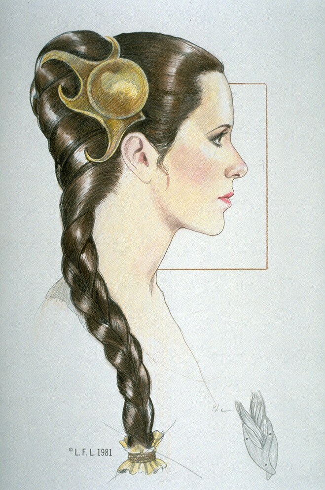 Marilee Heyer's sketch of Leia Organa side profile