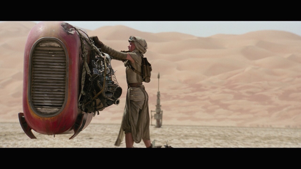 Rey traveled the Jakku wastes on a speeder she built out of scrap – a remarkable feat that reflec...