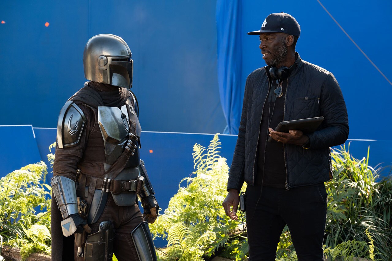 Rick Famuyiwa behind the scenes of The Mandalorian